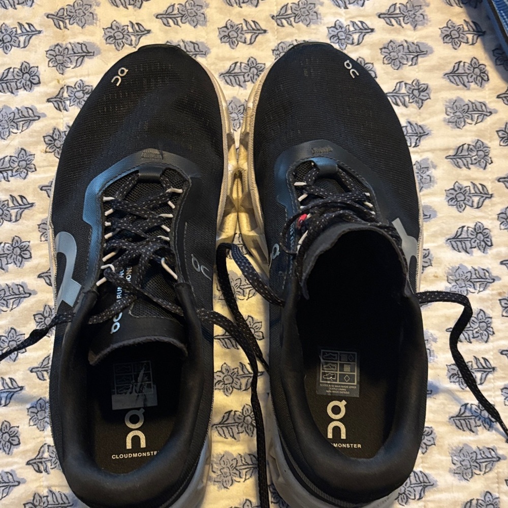 On Running Cloudmonster Black Athletic Shoes